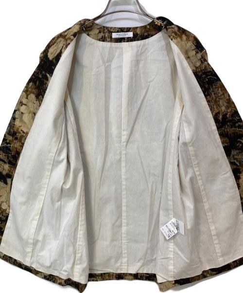 MACPHEE（マカフィー）MACPHEE (マカフィー) フラワーカモフラージュプリント ノーカラージャケット イエロー サイズ:36の古着・服飾アイテム