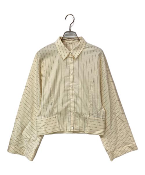 DES PRES（デ プレ）DES PRES (デ プレ) ソフトストレッチサテン バックブラウジングブラウス アイボリー サイズ:-の古着・服飾アイテム