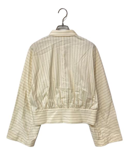 DES PRES（デ プレ）DES PRES (デ プレ) ソフトストレッチサテン バックブラウジングブラウス アイボリー サイズ:-の古着・服飾アイテム