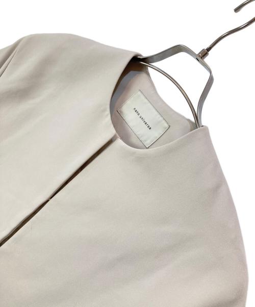 nano・universe（ナノ・ユニバース）nano・universe (ナノ・ユニバース) デイリーファンクション ノーカラー ジャケット ベージュ サイズ:Mの古着・服飾アイテム