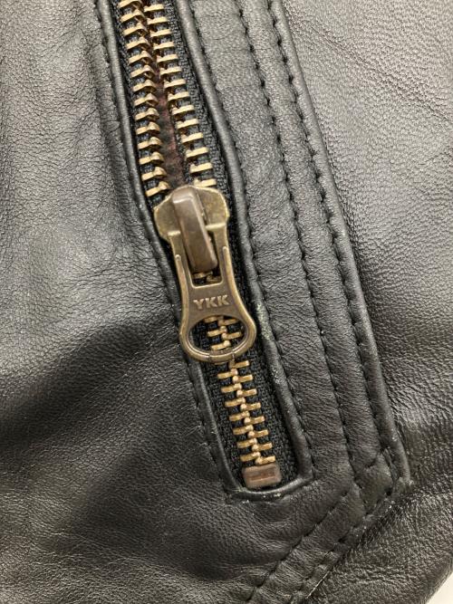 herringbone club（ヘリンボーンクラブ）herringbone club (ヘリンボーンクラブ) ラムレザーベスト ブラック サイズ:Lの古着・服飾アイテム