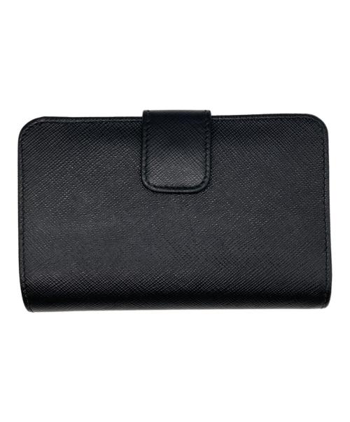 PRADA（プラダ）PRADA (プラダ) SAFFIANO METAL 二つ折り財布 ブラック サイズ:-の古着・服飾アイテム