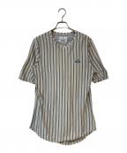 Vivienne Westwood manヴィヴィアン ウェストウッド マン）の古着「オーブ刺繍ストライプTシャツ」｜グレー