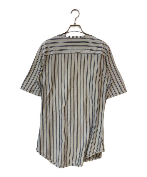 Vivienne Westwood man（ヴィヴィアン ウェストウッド マン）Vivienne Westwood man (ヴィヴィアン ウェストウッド マン) オーブ刺繍ストライプTシャツ グレー サイズ:Mの古着・服飾アイテム