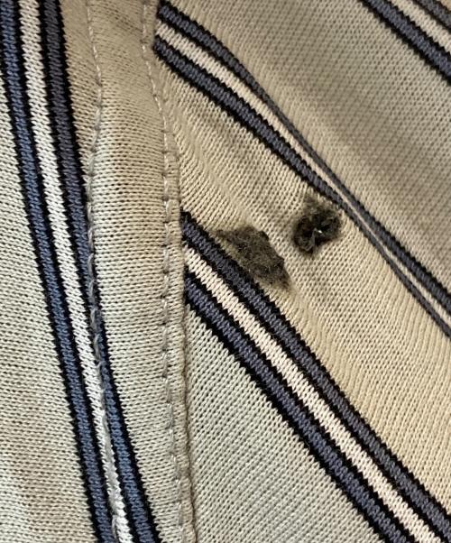Vivienne Westwood man（ヴィヴィアン ウェストウッド マン）Vivienne Westwood man (ヴィヴィアン ウェストウッド マン) オーブ刺繍ストライプTシャツ グレー サイズ:Mの古着・服飾アイテム