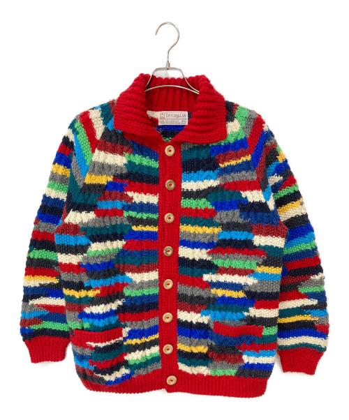 INVERALLAN（インバーアラン）INVERALLAN (インバーアラン) ボーダーアランニットカーディガン マルチカラー サイズ:-の古着・服飾アイテム
