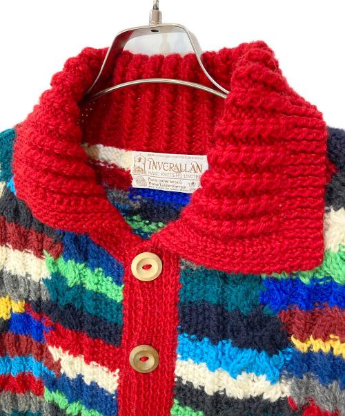 INVERALLAN（インバーアラン）INVERALLAN (インバーアラン) ボーダーアランニットカーディガン マルチカラー サイズ:-の古着・服飾アイテム