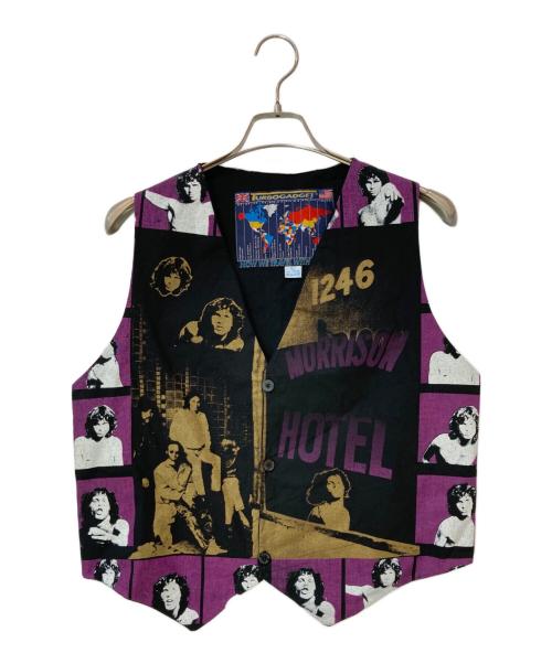 TURBOGADGET（ターボガジェット）TURBOGADGET (ターボガジェット) THE DOORS プリントベスト ブラック サイズ:Lの古着・服飾アイテム