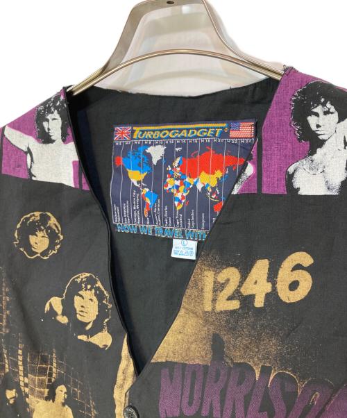 TURBOGADGET（ターボガジェット）TURBOGADGET (ターボガジェット) THE DOORS プリントベスト ブラック サイズ:Lの古着・服飾アイテム