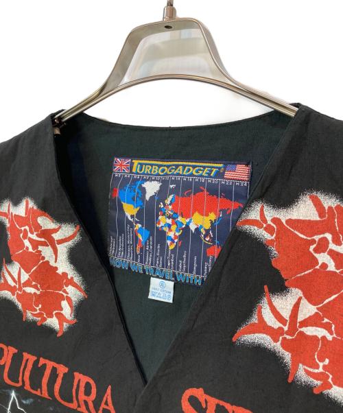 TURBOGADGET（ターボガジェット）TURBOGADGET (ターボガジェット) SEPULTURA プリントベスト ブラック サイズ:XLの古着・服飾アイテム