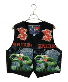 TURBOGADGET（ターボガジェット）の古着「SEPULTURA プリントベスト」｜ブラック
