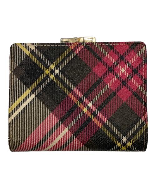 Vivienne Westwood（ヴィヴィアンウエストウッド）Vivienne Westwood (ヴィヴィアンウエストウッド) チェック柄 3つ折り財布 レッド サイズ:-の古着・服飾アイテム