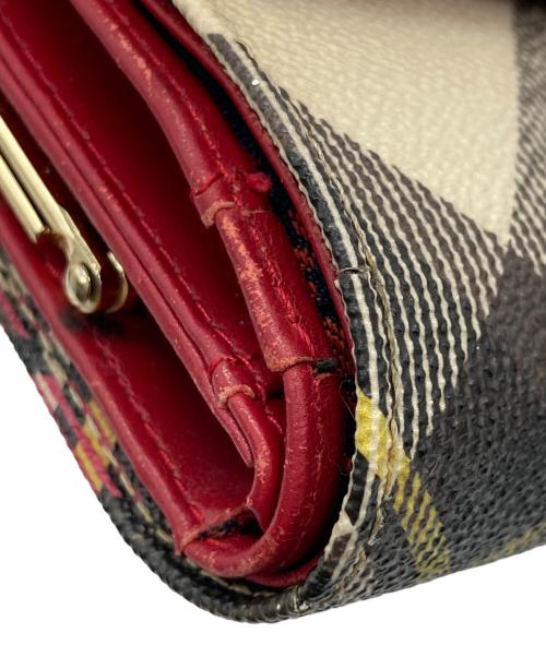 Vivienne Westwood（ヴィヴィアンウエストウッド）Vivienne Westwood (ヴィヴィアンウエストウッド) チェック柄 3つ折り財布 レッド サイズ:-の古着・服飾アイテム