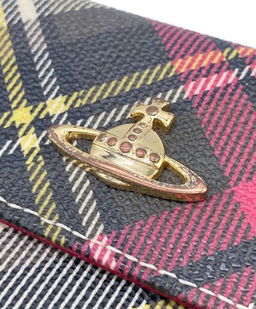 Vivienne Westwood（ヴィヴィアンウエストウッド）Vivienne Westwood (ヴィヴィアンウエストウッド) チェック柄 3つ折り財布 レッド サイズ:-の古着・服飾アイテム