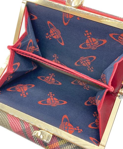 Vivienne Westwood（ヴィヴィアンウエストウッド）Vivienne Westwood (ヴィヴィアンウエストウッド) チェック柄 3つ折り財布 レッド サイズ:-の古着・服飾アイテム
