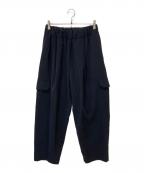 NO CONTROL AIRノーコントロールエアー）の古着「強撚ポリエステル・ストレッチポプリンカーゴパンツ」｜ブラック