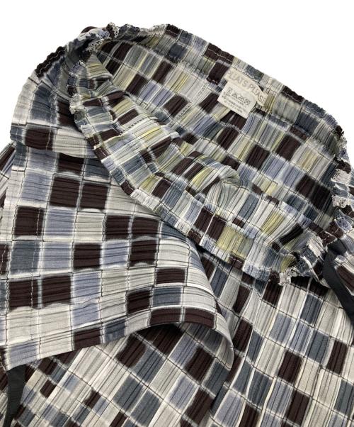 PLEATS PLEASE（プリーツプリーズ）PLEATS PLEASE (プリーツプリーズ) 総柄ラッププリーツスカート グレー サイズ:3の古着・服飾アイテム
