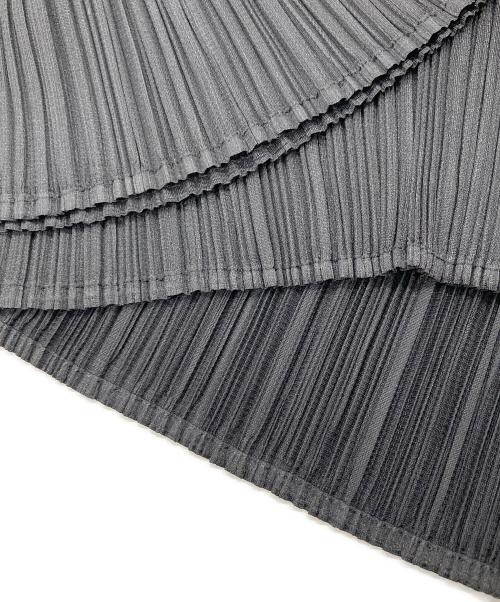 PLEATS PLEASE（プリーツプリーズ）PLEATS PLEASE (プリーツプリーズ) 総柄ラッププリーツスカート グレー サイズ:3の古着・服飾アイテム