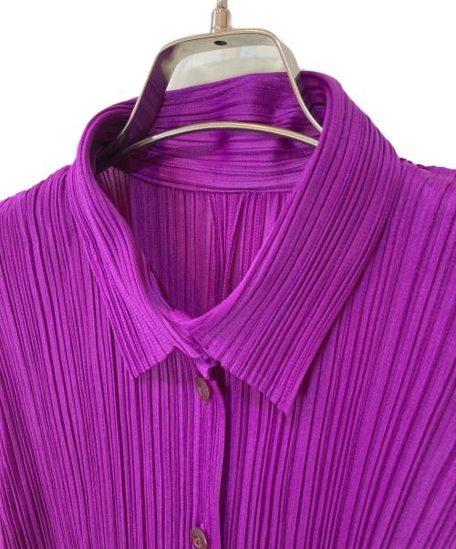 PLEATS PLEASE（プリーツプリーズ）PLEATS PLEASE (プリーツプリーズ) 長袖プリーツシャツ パープル サイズ:3の古着・服飾アイテム