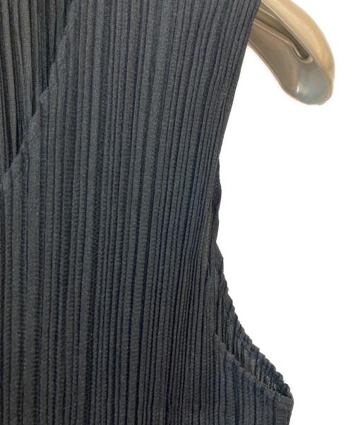 PLEATS PLEASE（プリーツプリーズ）PLEATS PLEASE (プリーツプリーズ) ノースリーブプリーツワンピース ブラック サイズ:1の古着・服飾アイテム