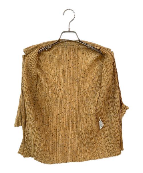 PLEATS PLEASE（プリーツプリーズ）PLEATS PLEASE (プリーツプリーズ) 半袖プリーツシャツ ベージュ サイズ:4の古着・服飾アイテム
