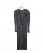 PLEATS PLEASEプリーツプリーズ）の古着「ロングプリーツカーディガン」｜グレー