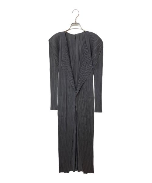 PLEATS PLEASE（プリーツプリーズ）PLEATS PLEASE (プリーツプリーズ) ロングプリーツカーディガン グレー サイズ:3の古着・服飾アイテム