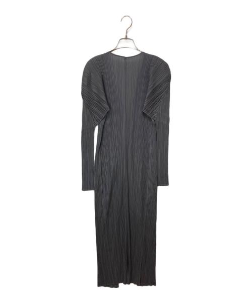 PLEATS PLEASE（プリーツプリーズ）PLEATS PLEASE (プリーツプリーズ) ロングプリーツカーディガン グレー サイズ:3の古着・服飾アイテム
