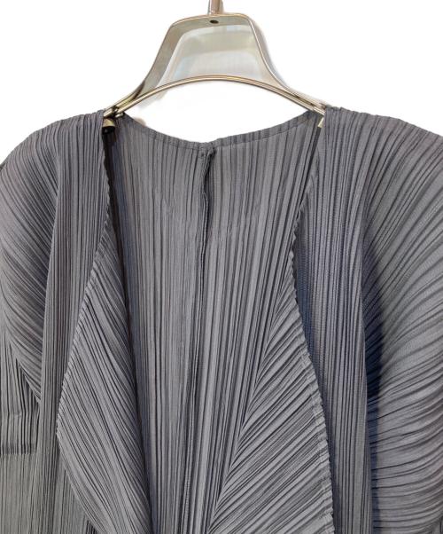 PLEATS PLEASE（プリーツプリーズ）PLEATS PLEASE (プリーツプリーズ) ロングプリーツカーディガン グレー サイズ:3の古着・服飾アイテム