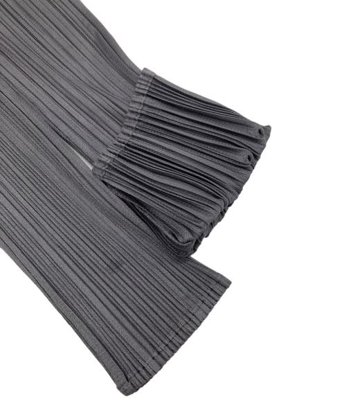 PLEATS PLEASE（プリーツプリーズ）PLEATS PLEASE (プリーツプリーズ) ロングプリーツカーディガン グレー サイズ:3の古着・服飾アイテム