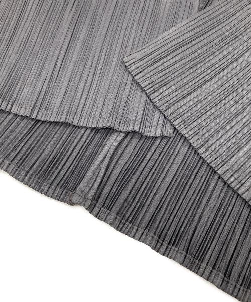 PLEATS PLEASE（プリーツプリーズ）PLEATS PLEASE (プリーツプリーズ) ロングプリーツカーディガン グレー サイズ:3の古着・服飾アイテム