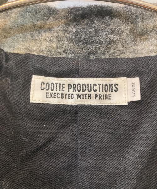 COOTIE（クーティー）COOTIE (クーティー) Napping Ombre Check Shop Coat/起毛オンブレチェックショップコート ブラック サイズ:Lの古着・服飾アイテム