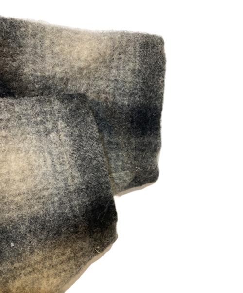 COOTIE（クーティー）COOTIE (クーティー) Napping Ombre Check Shop Coat/起毛オンブレチェックショップコート ブラック サイズ:Lの古着・服飾アイテム
