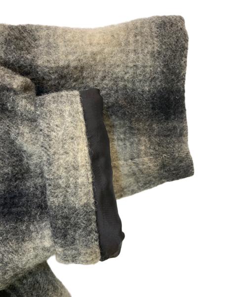 COOTIE（クーティー）COOTIE (クーティー) Napping Ombre Check Shop Coat/起毛オンブレチェックショップコート ブラック サイズ:Lの古着・服飾アイテム