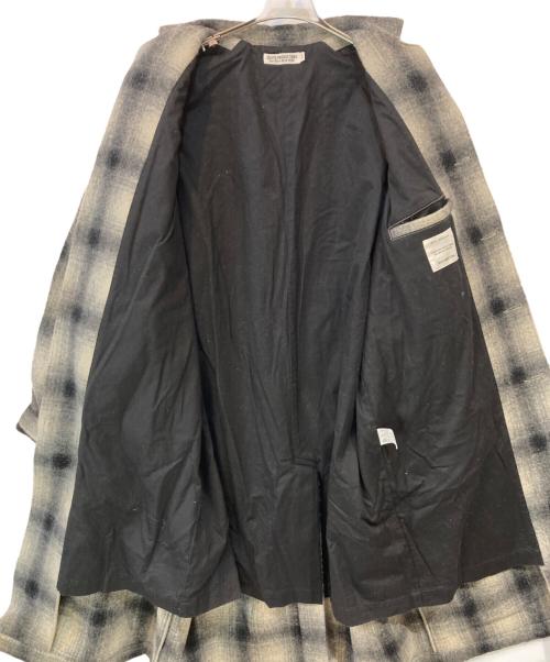 COOTIE（クーティー）COOTIE (クーティー) Napping Ombre Check Shop Coat/起毛オンブレチェックショップコート ブラック サイズ:Lの古着・服飾アイテム