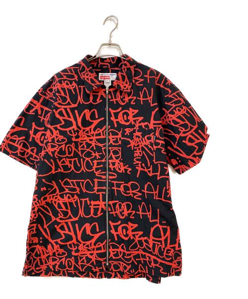 COMME des GARCONS SHIRT（コムデギャルソンシャツ）COMME des GARCONS SHIRT (コムデギャルソンシャツ) SUPREME (シュプリーム) Graphic Shirt ブラック×レッド サイズ:Ｌの古着・服飾アイテム