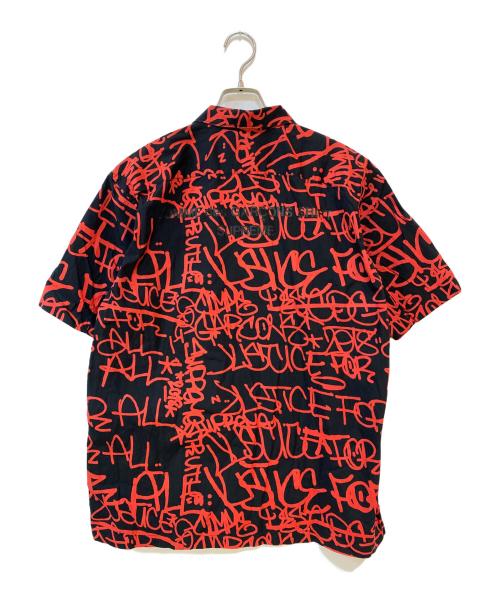 COMME des GARCONS SHIRT（コムデギャルソンシャツ）COMME des GARCONS SHIRT (コムデギャルソンシャツ) SUPREME (シュプリーム) Graphic Shirt ブラック×レッド サイズ:Ｌの古着・服飾アイテム