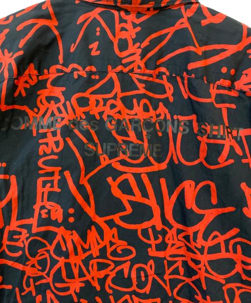 COMME des GARCONS SHIRT（コムデギャルソンシャツ）COMME des GARCONS SHIRT (コムデギャルソンシャツ) SUPREME (シュプリーム) Graphic Shirt ブラック×レッド サイズ:Ｌの古着・服飾アイテム