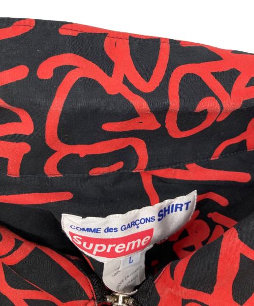 COMME des GARCONS SHIRT（コムデギャルソンシャツ）COMME des GARCONS SHIRT (コムデギャルソンシャツ) SUPREME (シュプリーム) Graphic Shirt ブラック×レッド サイズ:Ｌの古着・服飾アイテム