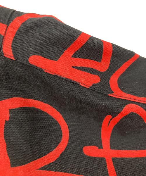 COMME des GARCONS SHIRT（コムデギャルソンシャツ）COMME des GARCONS SHIRT (コムデギャルソンシャツ) SUPREME (シュプリーム) Graphic Shirt ブラック×レッド サイズ:Ｌの古着・服飾アイテム