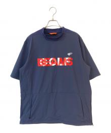 BEAMS GOLF（ビームスゴルフ）の古着「メンフィスロゴハイネックシャツ」｜ネイビー