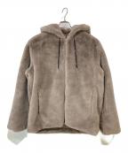 TATRASタトラス）の古着「ORJAN バックロゴ ボアファー フード ブルゾン」｜グレー