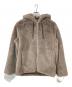 TATRAS（タトラス）の古着「ORJAN バックロゴ ボアファー フード ブルゾン」｜グレー