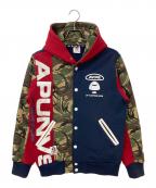 Aape BY A BATHING APEエーエイプ バイ アベイシングエイプ）の古着「クレイジーパターンスタジャン」｜マルチカラー