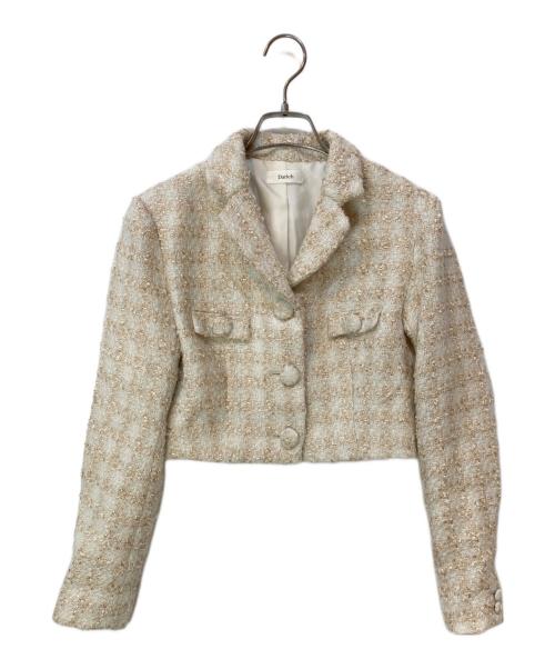 darich（ダーリッチ）Darich (ダーリッチ) スプリングツイードコンパクトジャケット＆スカート アイボリー サイズ:JKT:FREE SKT:Mの古着・服飾アイテム