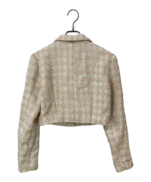 darich（ダーリッチ）Darich (ダーリッチ) スプリングツイードコンパクトジャケット＆スカート アイボリー サイズ:JKT:FREE SKT:Mの古着・服飾アイテム