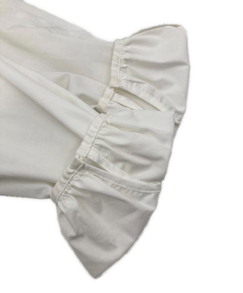 YORI（ヨリ）YORI (ヨリ) バンドカラー プルオーバー ブラウス ホワイト サイズ:36の古着・服飾アイテム