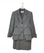 Yves Saint Laurentイヴサンローラン）の古着「ウール スカートスーツ」｜グレー