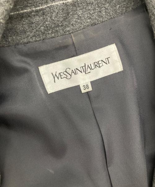 Yves Saint Laurent（イヴサンローラン）Yves Saint Laurent (イヴサンローラン) ウール スカートスーツ グレー サイズ:38の古着・服飾アイテム