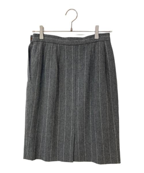 Yves Saint Laurent（イヴサンローラン）Yves Saint Laurent (イヴサンローラン) ウール スカートスーツ グレー サイズ:38の古着・服飾アイテム